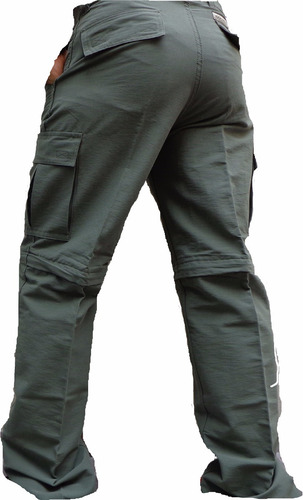 Pantalon Cargo Desmontable Bolsillo Bermuda Hombre Verano