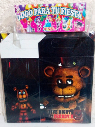 Imagen 4 de 4 de Oso Freddy Set 80 Cajitas Dulceras Feliz C Envio Five Pizza