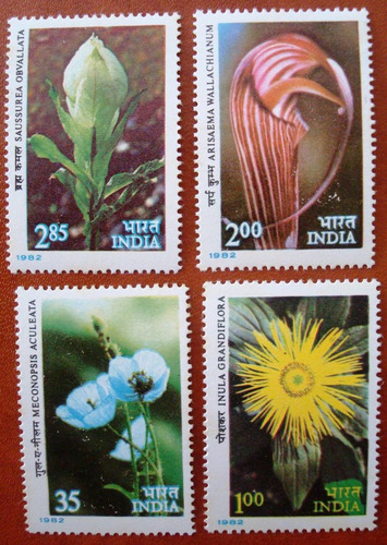 5749 India - Flores Do Himalaia, Série Completa Nº Yvert 709