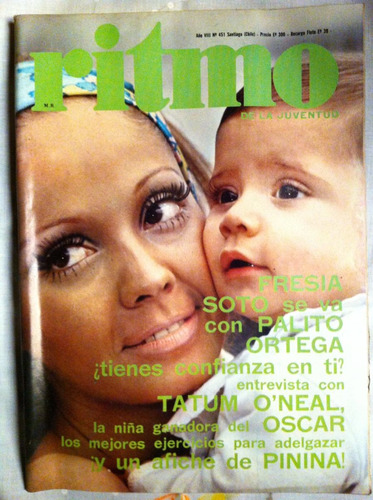 Revista Ritmo Fresia Soto Nº451, Abril 1974 Roberto Carlos