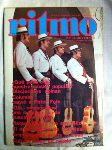 Revista Ritmo Los Huasos Quincheros  Nº 471 Elvis Presley