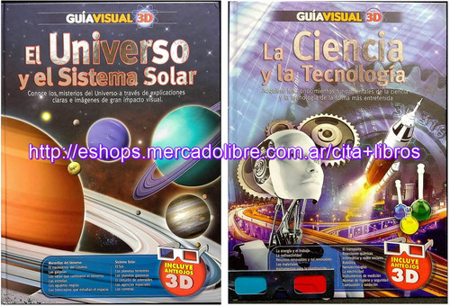 Oferta 2 Libros Visual 3d El Universo + Ciencia Y Tecnología