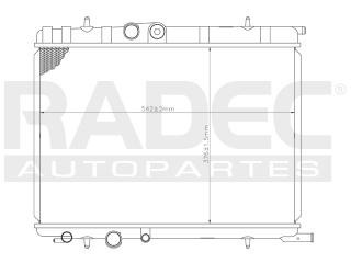 Radiador Peugeot 206 2006 L4 1.6 Lts Estandar