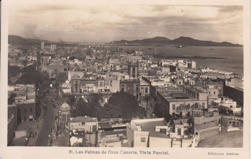 1950 Postal Vista De Las Palmas Gran Canaria España Arribas