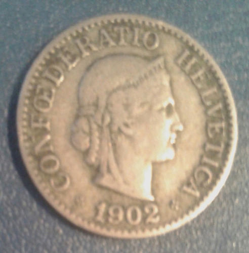 Moneda Suiza Helvetica 1902