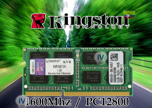 Memoria Ram Kingstong 4gb Ddr3l Pc3l-12800 1600mhz Sodimm