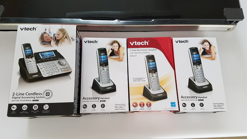 Sistema Teléfono Para Oficina Dos Lineas 3 Extensiones Vtech