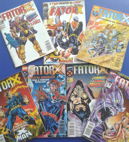 Set De 7 Factor X Comics Marvel Originales En Portugues