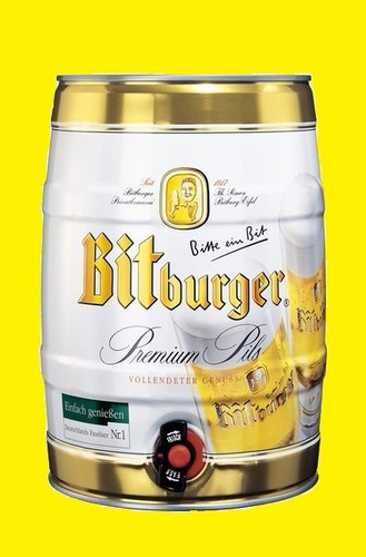 Cerveza Bitburger Premium Barril 5l Made In Alemania -2017-