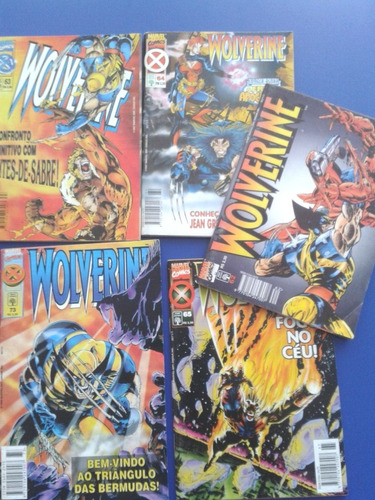 Set De 5 Revistas Comic Wolverine Marvel En Portugues