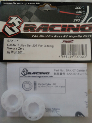 3racing Center Polia Set 20t P. Sakura Zero # Sak-07