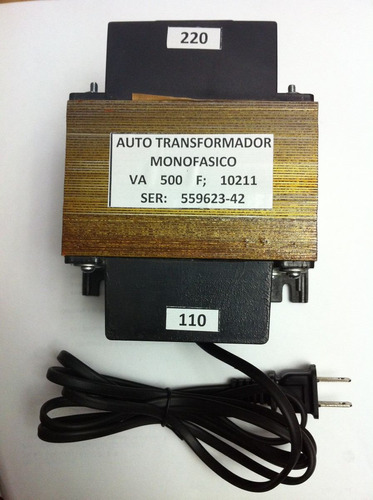 Autotransformador 110v-200v / 220v-110v - 500 Watios