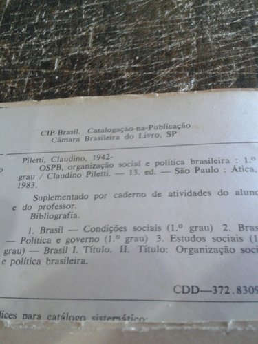 Ospb- Claudino Piletti - Frete (Usado)