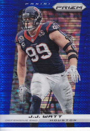 2013 Panini Prizm Blue Pulsar Prizm Refractor J.j. Watt Hou