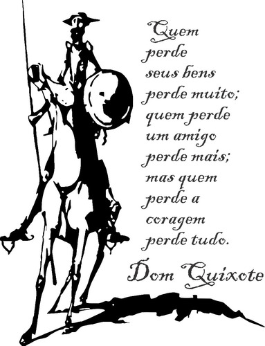 Adesivo Parede Dom Quixote 1,10 Metro Livro Cervantes Miguel