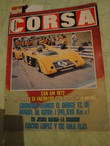 Corsa 344 Dodge Tc Tur Nacional Formula 2 Can Am Cocho Lopez