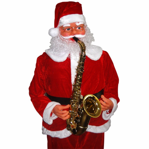 Papai Noel Musical Toca Dança Saxofone Natal Música 1,80 M