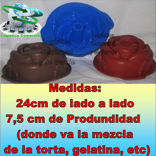 Molde Silicón Rosa Redondo Torta Quesillo Gelatina 24x7,5cm