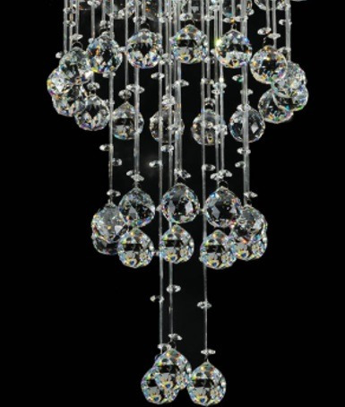 Imagem 3 de 4 de Lustre De Cristal Plafon Auréolas 4 Luzes 40x80cm Bc 8006
