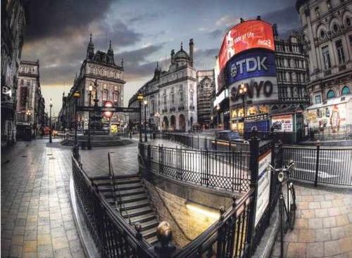 Piccadilly Circus - Centro De Londres - Lámina 45 X 30 Cm.