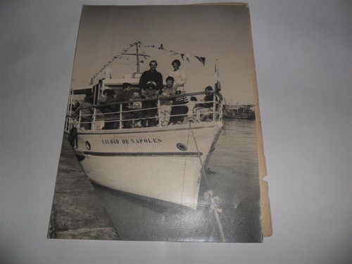 Fotografia 1968 Barco Yate Ciudad De Napoles Mar Del Plata
