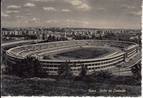 Futbol Postal Estadio Olimpico Centomila De Roma Italia