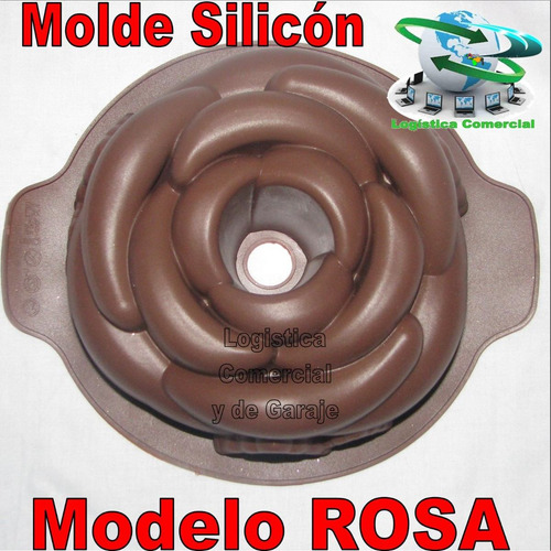 Molde Silicón Rosa Redondo Torta Quesillo Gelatina 24x7,5cm