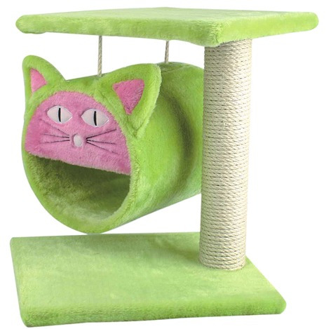 Brinquedo Arranhador Para Gatos Verde Luxo Suspenso