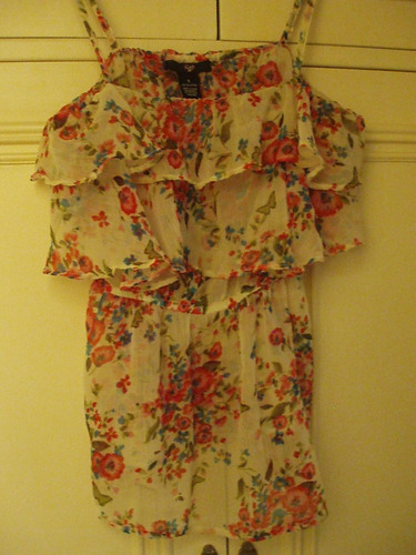Remera Zara Volados Y Breteles Ajustables Ts 100% Poliester