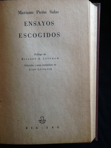 Ensayos Escogidos - Mariano Picón Salas - 1958
