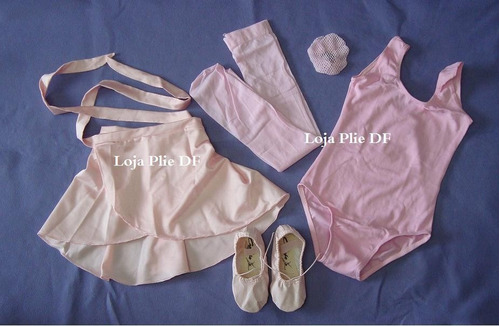 Kit Roupa Uniforme Figurino Ballet Aulas 8, 12, 14 16 Anos