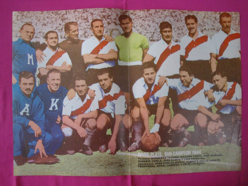 Poster Original River Plate Sub-campeon 1944 Profesionalismo