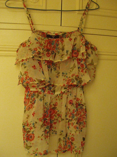 Remera Zara Volados Y Breteles Ajustables Ts 100% Poliester