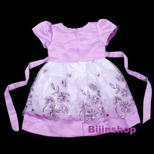 Imagem 5 de 5 de Vestido Infantil Festa Menina Bordado Paetês Branco