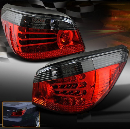Bmw M5 2006 - 2007 Juego De Calaveras Tipo Led Lente Roj Ahu
