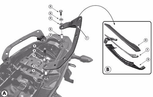 Kit Instalacion Soporte Laterales Kappa Kawasaki Versys 650