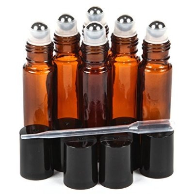 6 De La Alta Calidad De Cristal Ámbar De 10 Ml Roll-on Botel