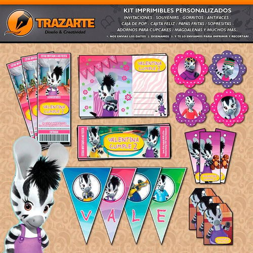 Kit Imprimible Zou Elzee Para Nena Personalizado Candy Bar