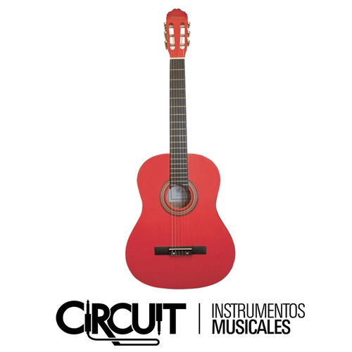 Guitarra Clásica 39'' Mercury Roja Ms139 + Funda