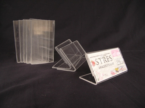 Display Para Precios De Acrilico De 7 X 4 Cms. 1 Doblez