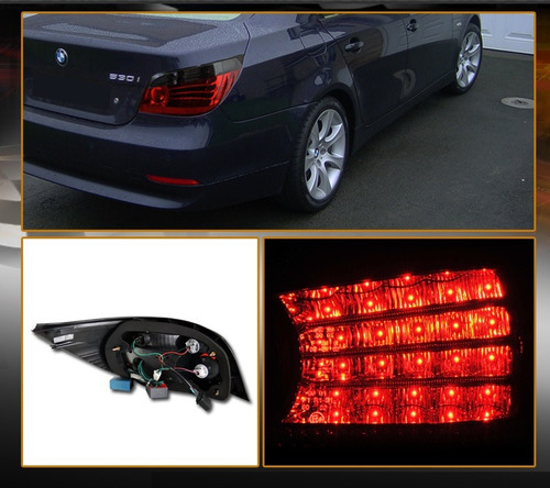 Bmw M5 2006 - 2007 Juego De Calaveras Tipo Led Lente Roj Ahu