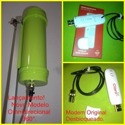 Modem Huawei Ou Zte  + Antena Rural Kit Completo Promoção.