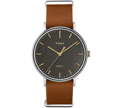 Relógio Timex Weekender Tw2p97900ww/n Pulseira De Couro