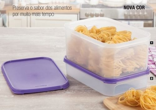 Kit Conj Modular Retangular Tupperware Nro.1 E 2 Empilháveis