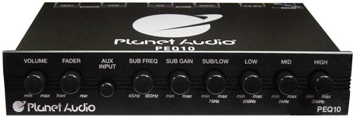 Ecualizador Gráfico Planet Audio Peq10 4-bandas