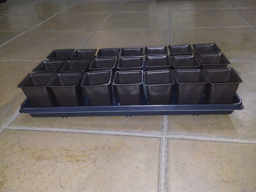Maceta Cuadrada 300cc Liviana Cultivo Huerta X 50 Unidades