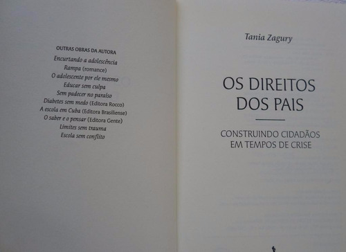 Livro Os Direitos Dos Pais Tania Zagury 206 Pg Barato