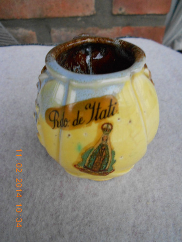 Antiguo Mate Jarrito Ceramico Recuerdo De Itati