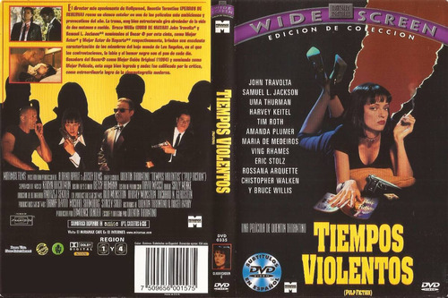 Tiempos Violentos Dvd Pulp Fiction Quentin Tarantino Travolt