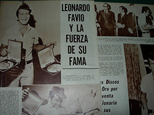 Leonardo Favio Fuerza Fama Clipping Revista Radiolandia
